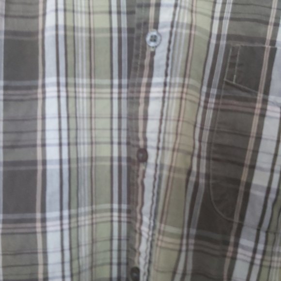 RETREAT | Men's Button Down Casual Shirt Green Plaid Size 15.5 Medium - Picture 3 of 8